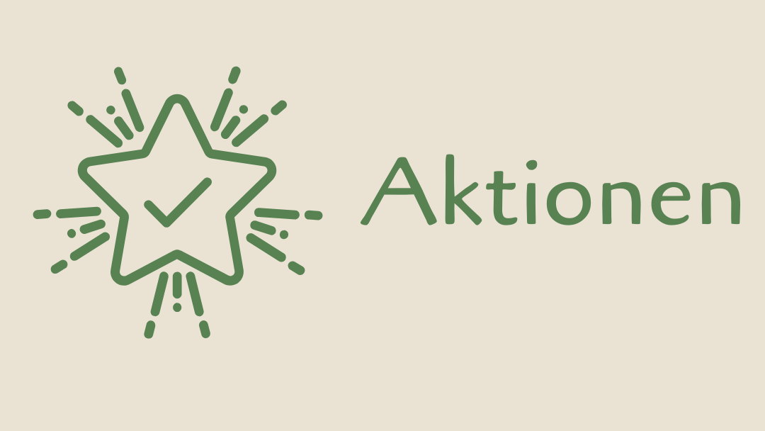 Banner mit dem Begriff Aktionen